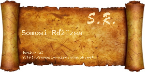 Somosi Rózsa névjegykártya
