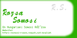 rozsa somosi business card